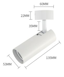 Zaostriteľný LED pásový reflektor 12W biely