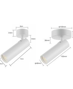 Foco de pista LED blanco con atenuación 0-10V